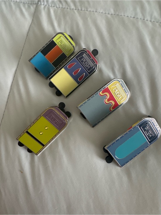 Disney Other - Set of 5 Disney Character Trash Bin Mystery Pins